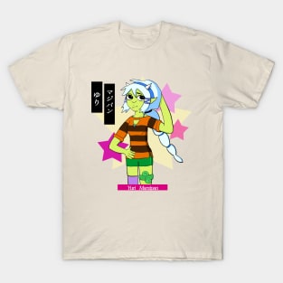 Yuri Marzipan the Oni - Cute Preppy (lime and pale blue) T-Shirt